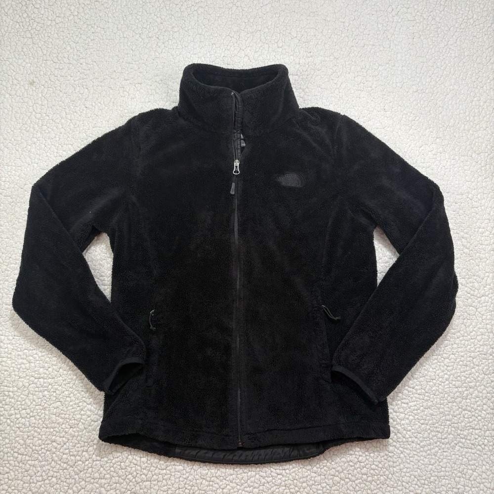 The North Face Osito Womens M Jacket Black Fleece Long Sleeve Full Zip Winter